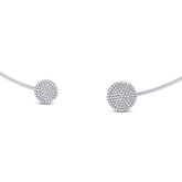 0.38ct 14k White Gold Diamond Choker Necklace